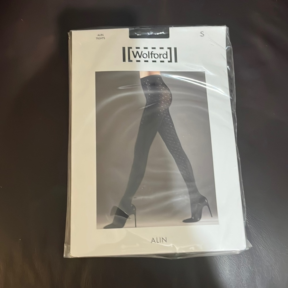New in package Wolford Alin Tights Size Small, Color Black
